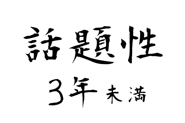 3年未満の話題性